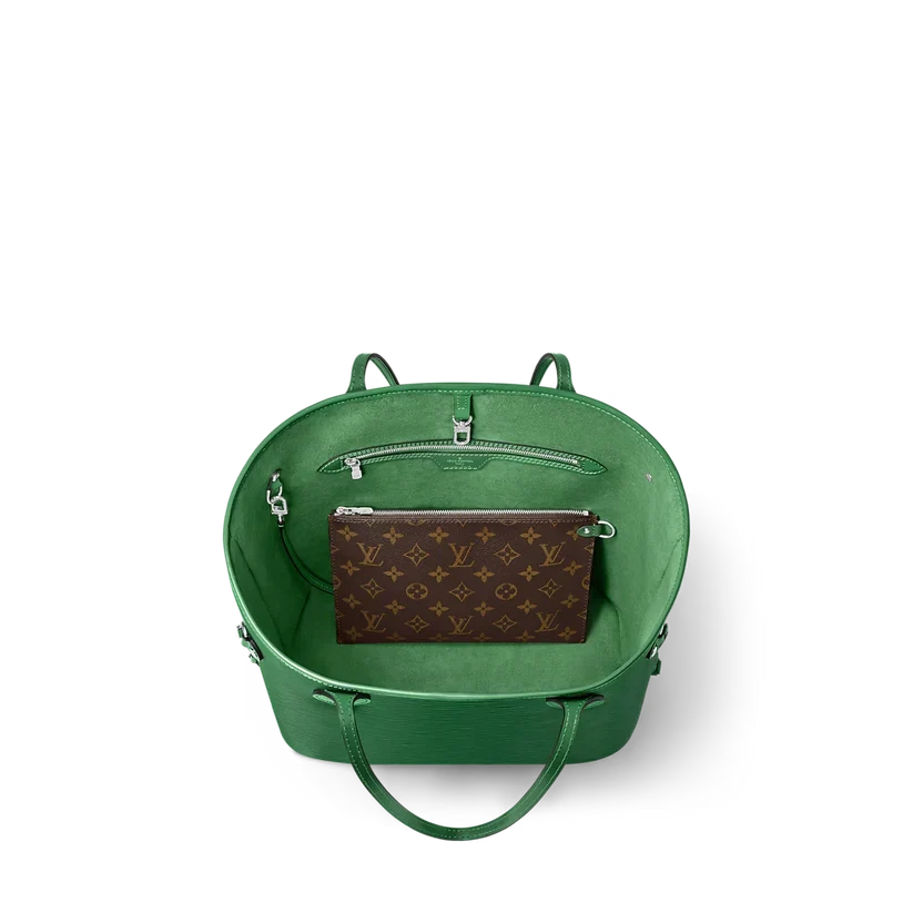 Never Full MM Green Epi Leather