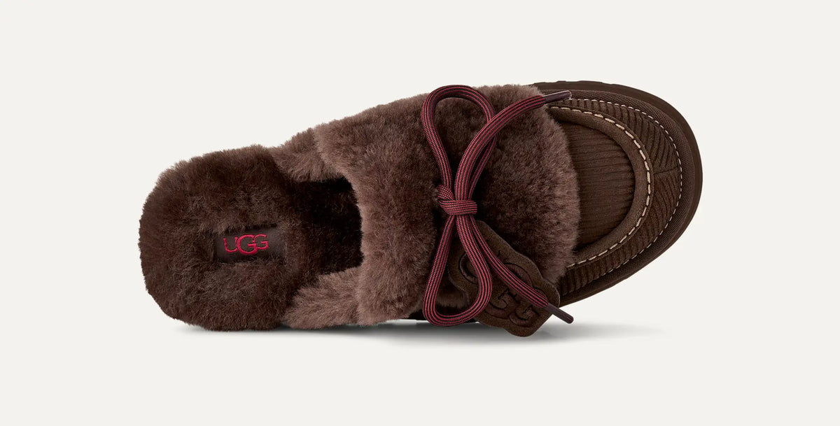 Disquette Heritage Platform Slippers – Dark Brown