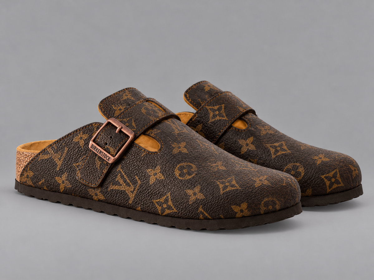 Brown Monogram Buckle Clogs - Limited Edition