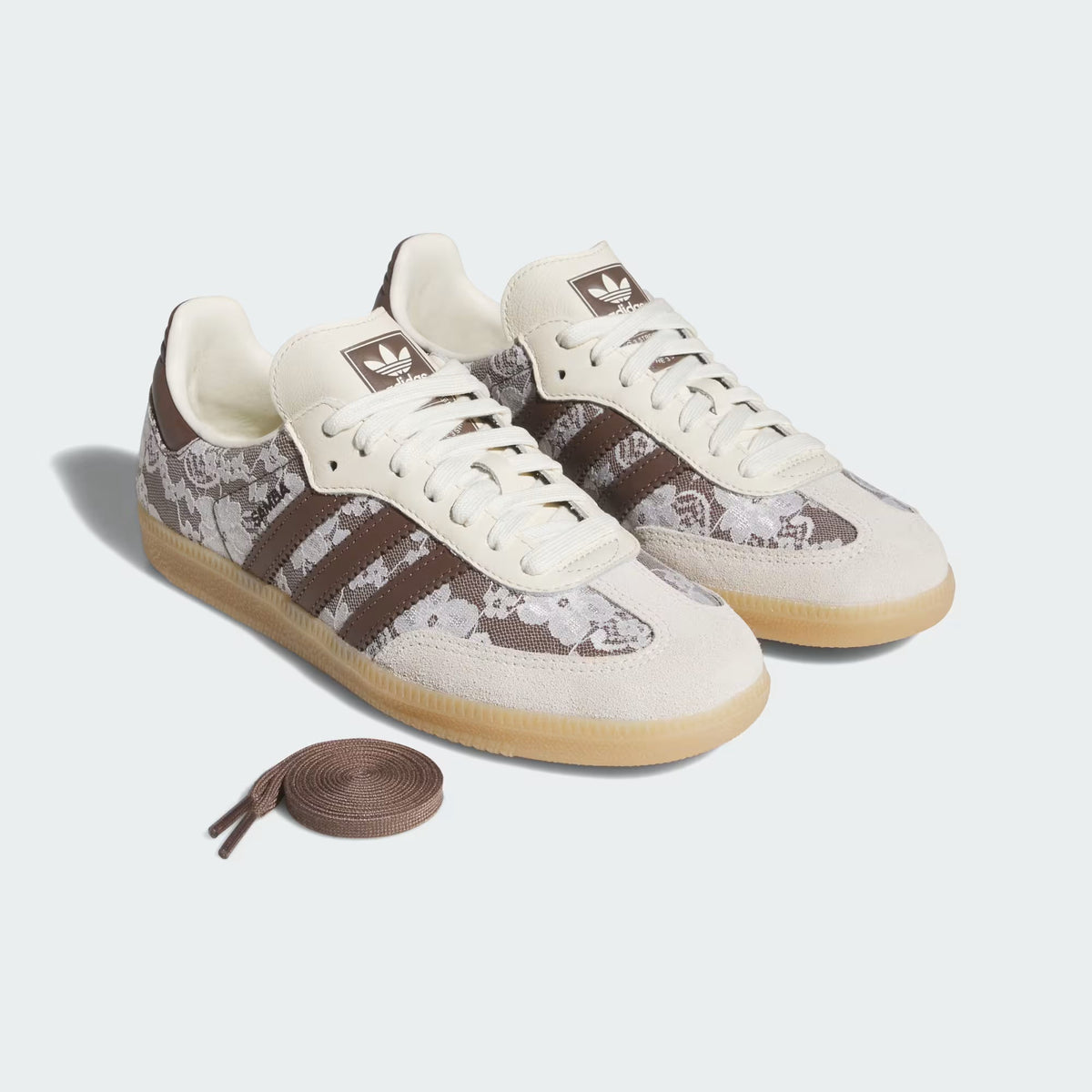 Samba OG Shoes – Cream White & Brown Floral