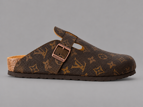 Brown Monogram Buckle Clogs - Limited Edition