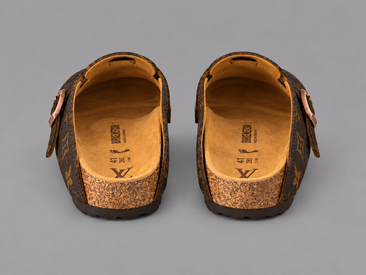 Brown Monogram Buckle Clogs - Limited Edition