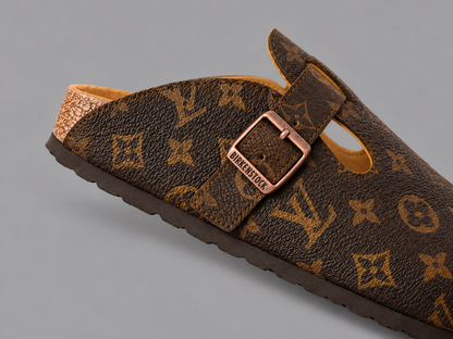 Brown Monogram Buckle Clogs - Limited Edition