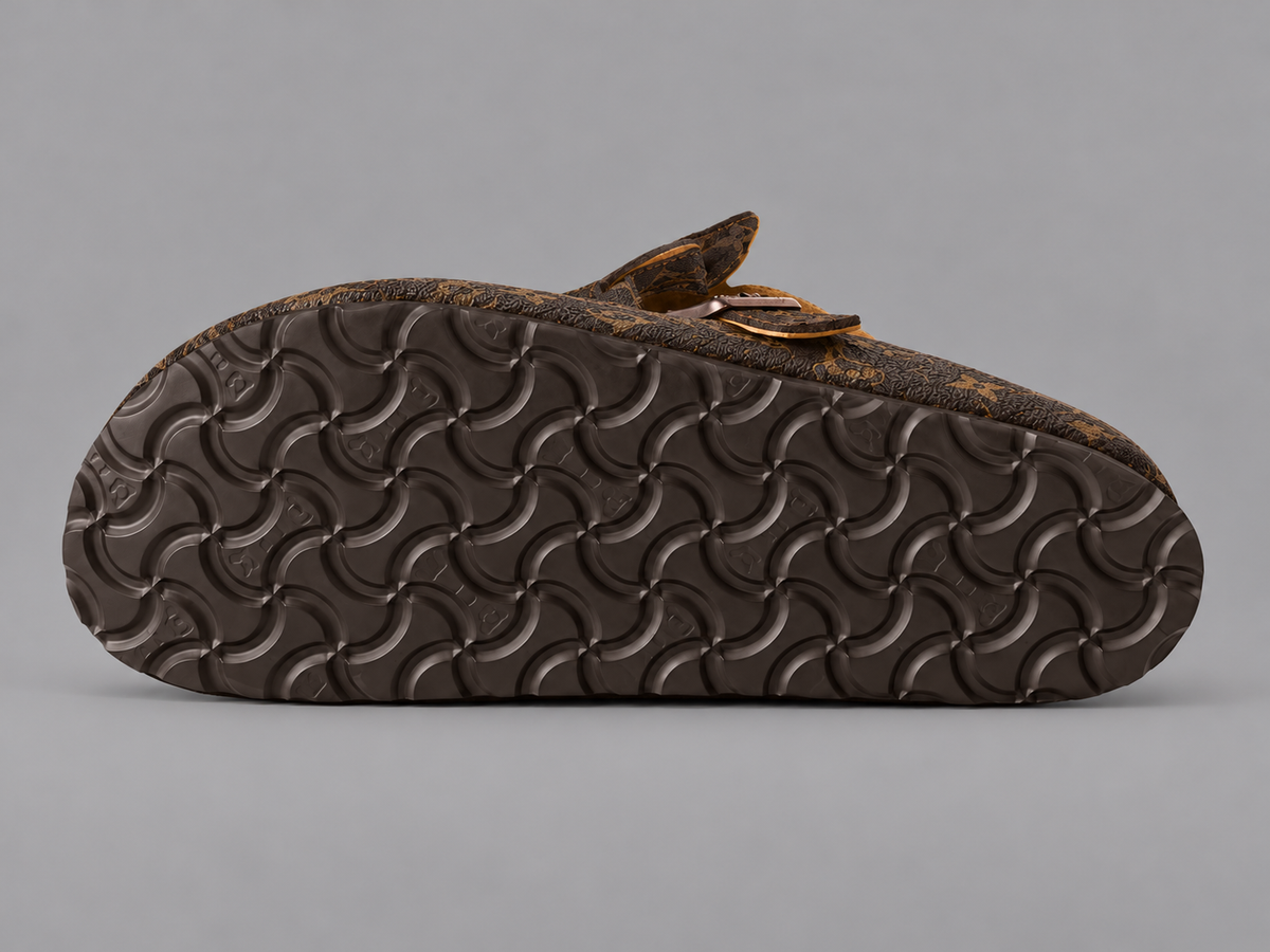 Brown Monogram Buckle Clogs - Limited Edition