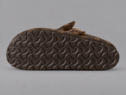 Brown Monogram Buckle Clogs - Limited Edition