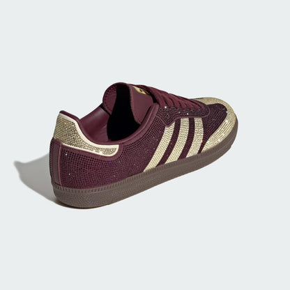 Samba OG Rhinestone Rainbow – Burgundy & Gold