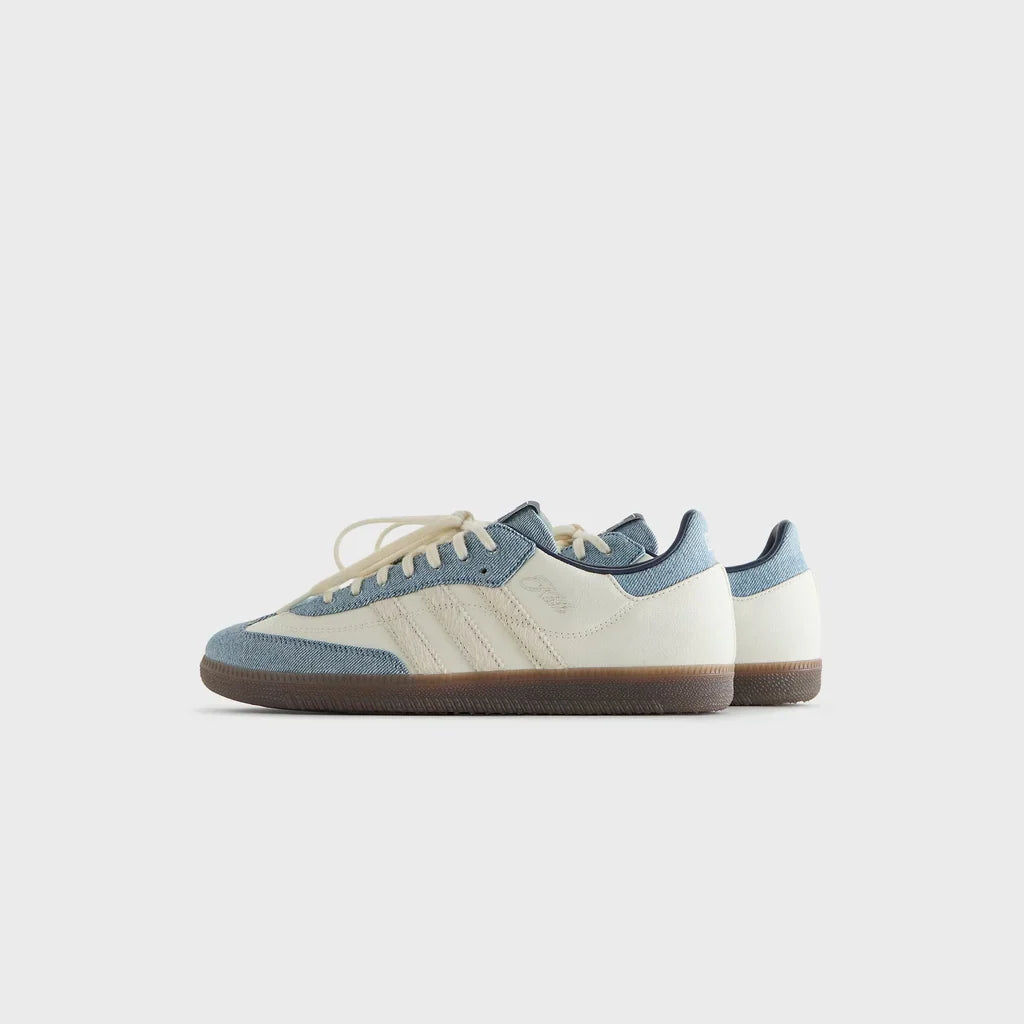 Samba "Denim" – Cream White & Light Blue