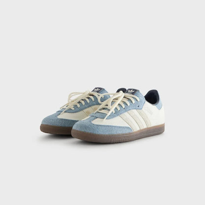 Samba "Denim" – Cream White & Light Blue