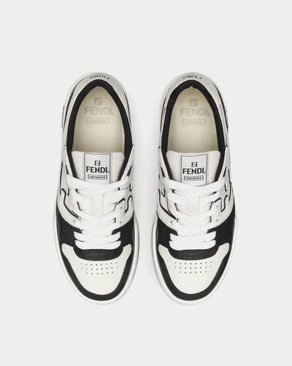 Match Leather Low Top Sneakers – Black & White