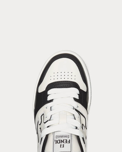 Match Leather Low Top Sneakers – Black & White